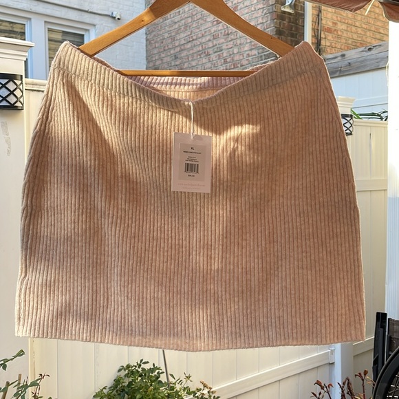 Rachel Parcell - Warm Peach Ribbed Sweater Skirt Size XL - Picture 5 of 10